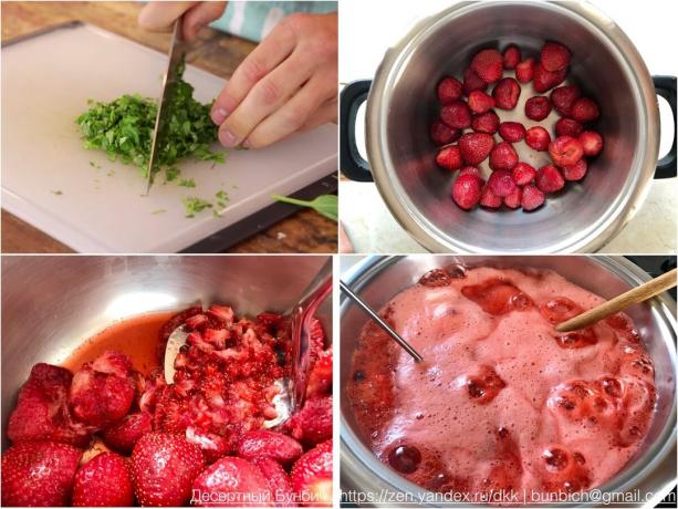 תהליך הכנת ריבת תות הוא מאוד פשוט
