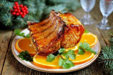 חזיר עם תפוזים בתנור