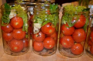עגבניות במרינדה "Zadonsk" לחורף