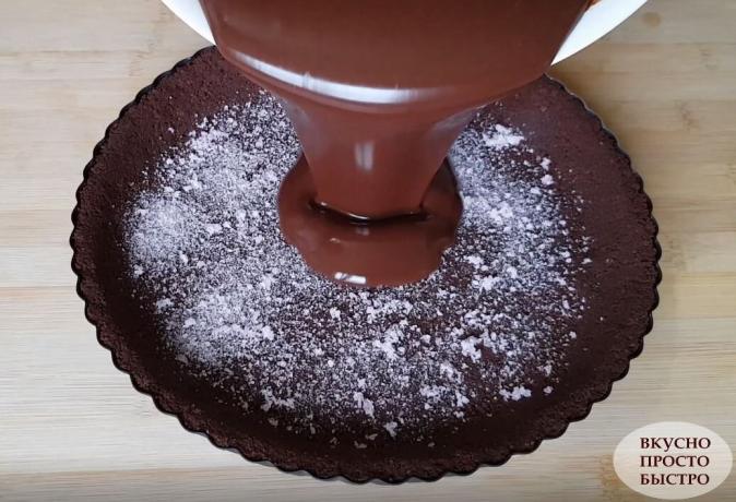 תהליך הכנה של קינוח שוקולד