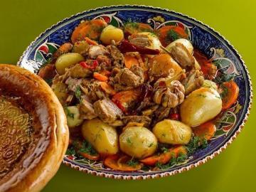 אוזבקי בסמה: תבשיל בשר דשנה עם ירקות